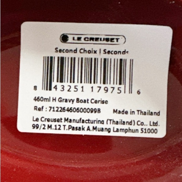 NEW Le Creuset CERISE Gravy Boat 460ml - Picture 7 of 7